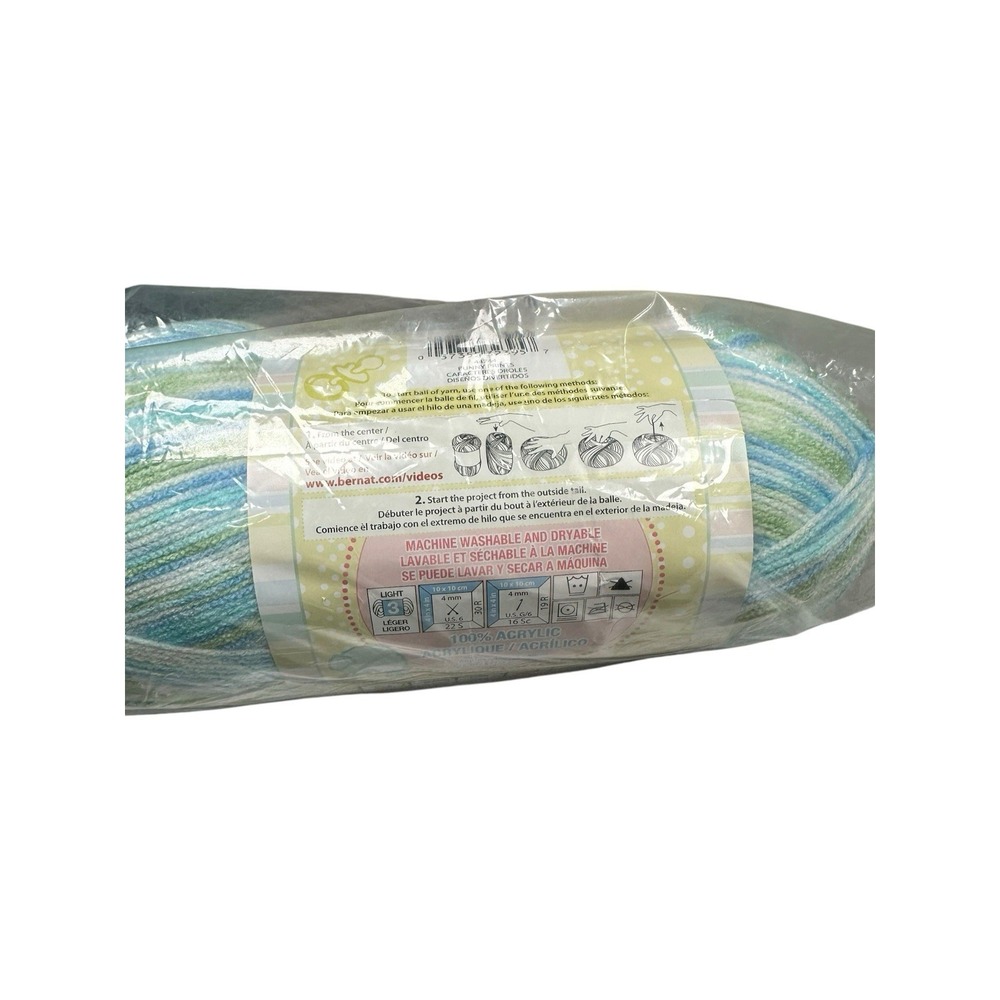 Bernat Baby Sport Funny Prints #44744 240g Skein 8.5 OZ 892 Yards Blue Green - Picture 2 of 8